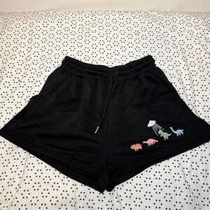Dinosaur print drawstring waist tracker shorts.